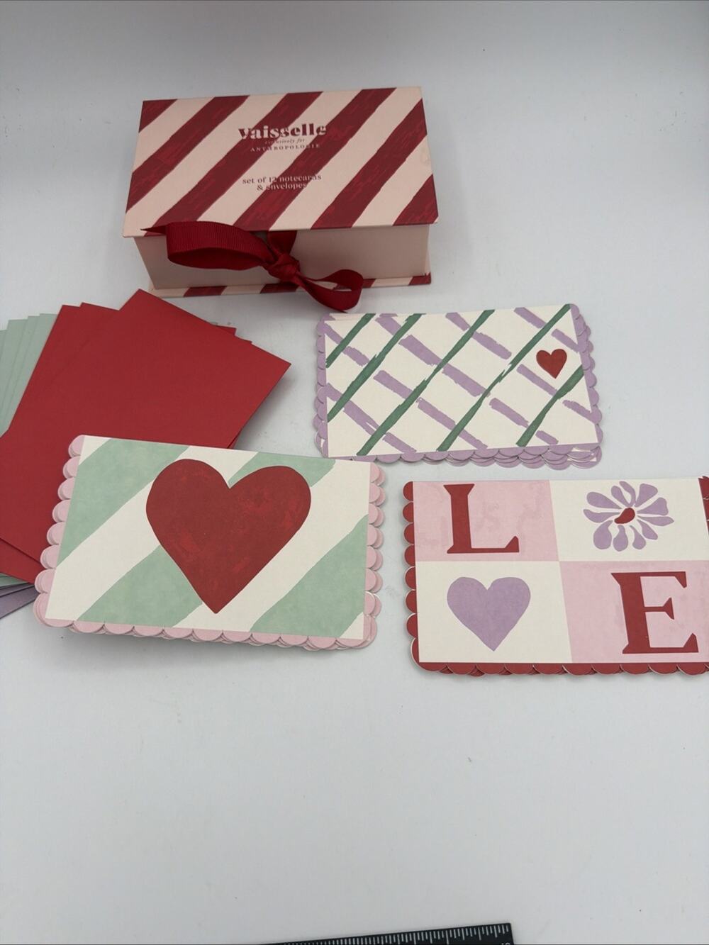 ANTHROPOLOGIE With Love For You Boxed Notecards Note Cards Envelopes Vaisselle